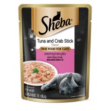 Sheba Pouch Tuna and Crabstick 70g, 100525366, cat Wet Food, Sheba, cat Food, catsmart, Food, Wet Food